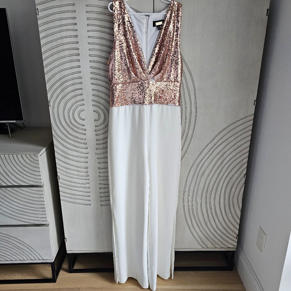 Sequin jumpsuit party wear